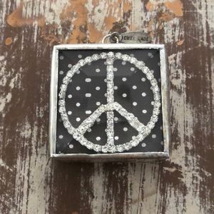Jewel Kade Peace Polka Dot Zebra Charm